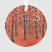 樺の木森林景観 オーナメント (裏面)