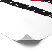 樺の木樹林の赤 ポスター (角)