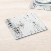 樺の木樹皮コースター スクエアペーパーコースター (アングル)