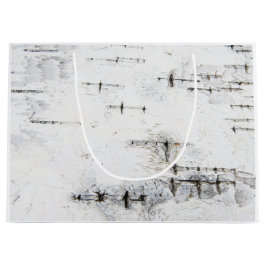 樺の木樹皮パターン抱き枕 ラージペーパーバッグ