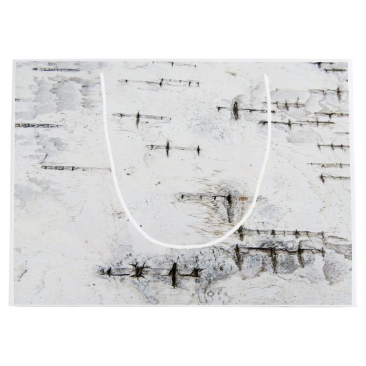 樺の木樹皮パターン抱き枕 ラージペーパーバッグ (正面)