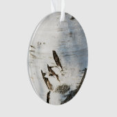 樺の木樹皮パターン オーナメント (正面)