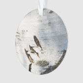 樺の木樹皮パターン オーナメント (正面)