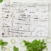 樺の木樹皮パターン キッチンタオル (折り畳み)