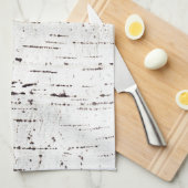 樺の木樹皮パターン キッチンタオル (四つ折り)