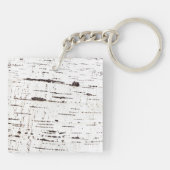 樺の木樹皮パターン キーホルダー (裏面)