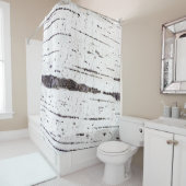 樺の木樹皮パターン シャワーカーテン (インサイチュ)