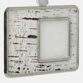 樺の木樹皮パターン シルバープレートフレームオーナメント (右)