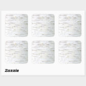 樺の木樹皮パターン スクエアシール (シート)