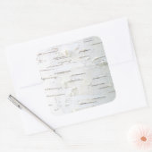 樺の木樹皮パターン スクエアシール (封筒)