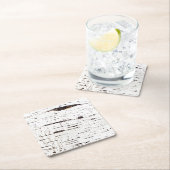 樺の木樹皮パターン スクエアペーパーコースター (インサイチュ)