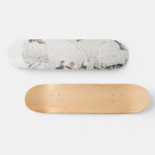 樺の木樹皮パターン スケートボード (横)