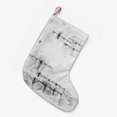 樺の木樹皮パターン スモールクリスマスストッキング (正面 (吊り時))