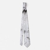 樺の木樹皮パターン ネクタイ (裏面)