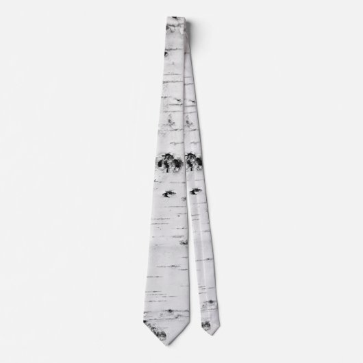 樺の木樹皮パターン ネクタイ (正面)