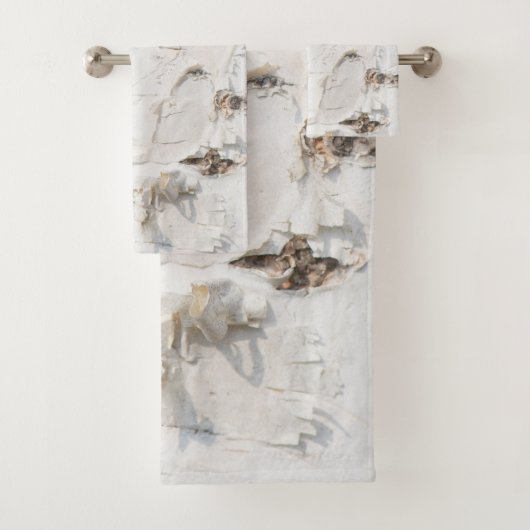 樺の木樹皮パターン バスタオルセット (インサイチュ)