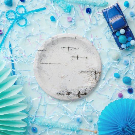 樺の木樹皮パターン ペーパープレート (パーティー)