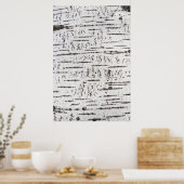 樺の木樹皮パターン ポスター (キッチン)