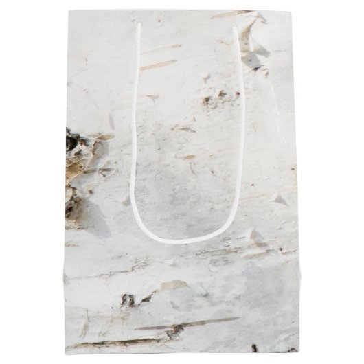 樺の木樹皮パターン ミディアムペーパーバッグ (裏面)