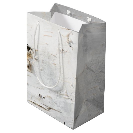 樺の木樹皮パターン ミディアムペーパーバッグ (裏面アングル)