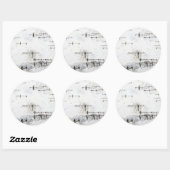 樺の木樹皮パターン ラウンドシール (シート)