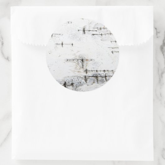 樺の木樹皮パターン ラウンドシール (バッグ)