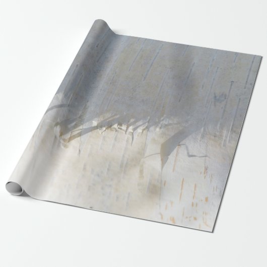 樺の木樹皮パターン ラッピングペーパー (アンロールド)