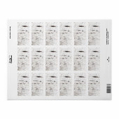 樺の木樹皮パターン ラベル (フルシート)