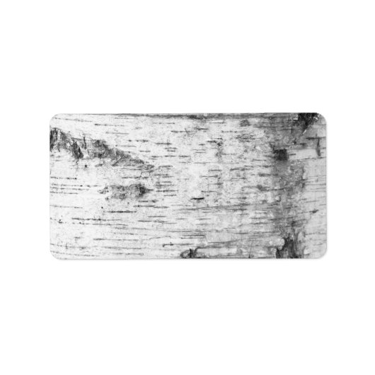 樺の木樹皮パターン ラベル (正面)