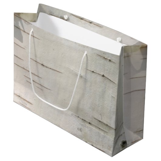 樺の木樹皮パターン ラージペーパーバッグ (正面アングル)