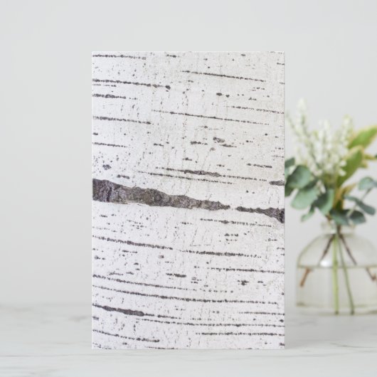 樺の木樹皮パターン 便箋 (スタンド正面)