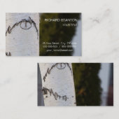 樺の木樹皮パターン 名刺 (正面/裏面)