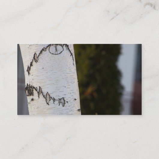 樺の木樹皮パターン 名刺 (裏面)