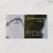 樺の木樹皮パターン 名刺 (正面)