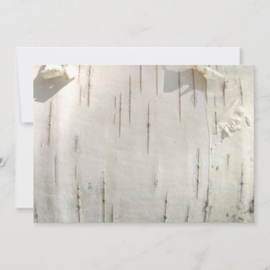 樺の木樹皮パターン 招待状 (正面)