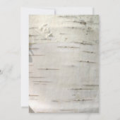 樺の木樹皮パターン 招待状 (裏面)