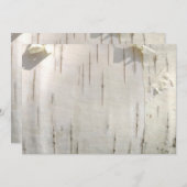 樺の木樹皮パターン 招待状 (正面/裏面)