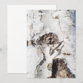 樺の木樹皮パターン 招待状 (正面/裏面)