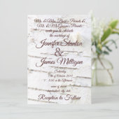 樺の木樹皮パターン 招待状 (スタンド正面)