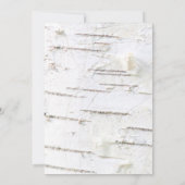 樺の木樹皮パターン 招待状 (裏面)