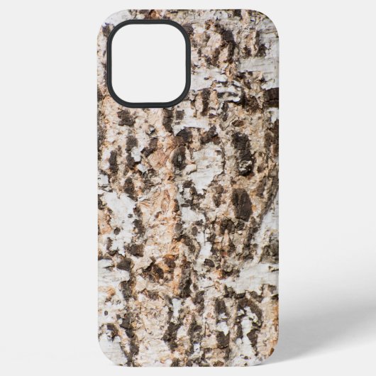 樺の木樹皮パターン iPhoneケース (裏面)