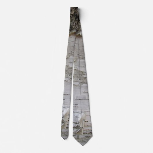 樺の木樹皮剥古写真 ネクタイ (裏面)