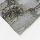 樺の木樹皮剥古写真 フリースブランケット (角)