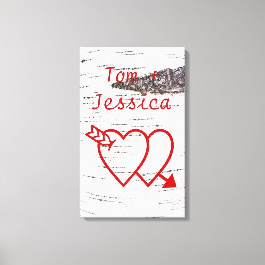 樺の木樹皮 キャンバスプリント (正面)