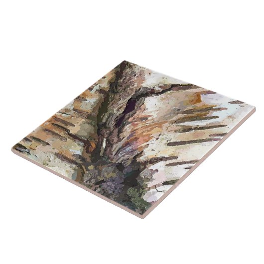 樺の木樹皮 タイル (側面)