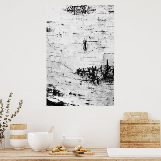 樺の木樹皮 ポスター (キッチン)