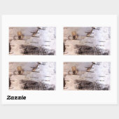 樺の木樹皮 長方形シール (シート)