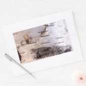 樺の木樹皮 長方形シール (封筒)