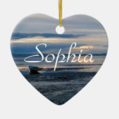 樺の木湾の干潮 セラミックオーナメント (正面)