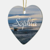 樺の木湾の干潮 セラミックオーナメント (左)